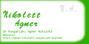 nikolett agner business card